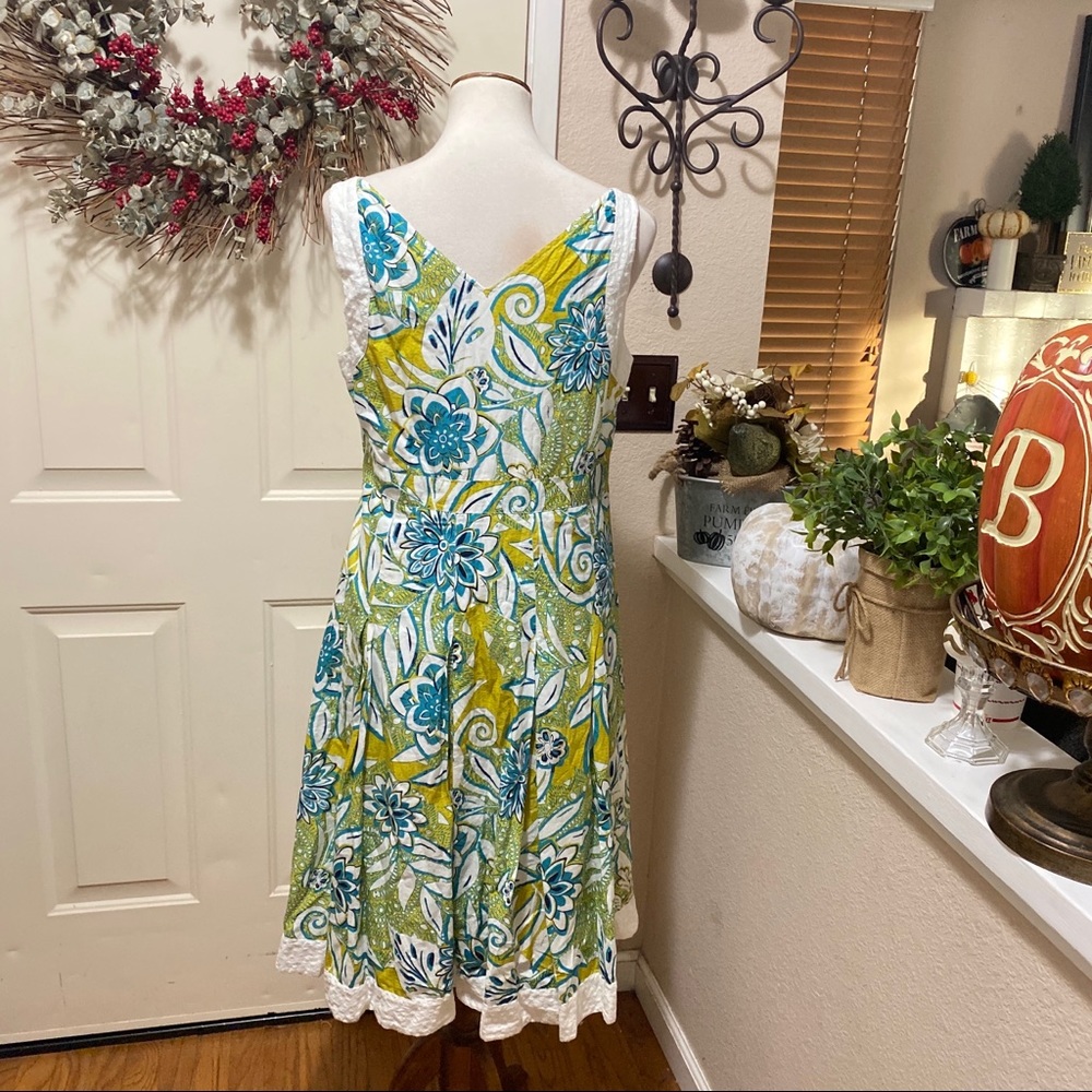 Per Una Floral Spaghetti Straps Lace Hem Dress - Picture 4 of 8